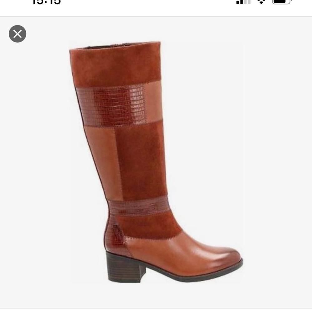 Clarks Nevella Nova patchwork boots